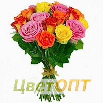 Букет из 15 цветных роз Эквадор